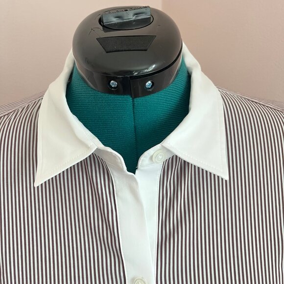Ann Taylor Misses 14 Striped Shirt - Picture 2 of 6